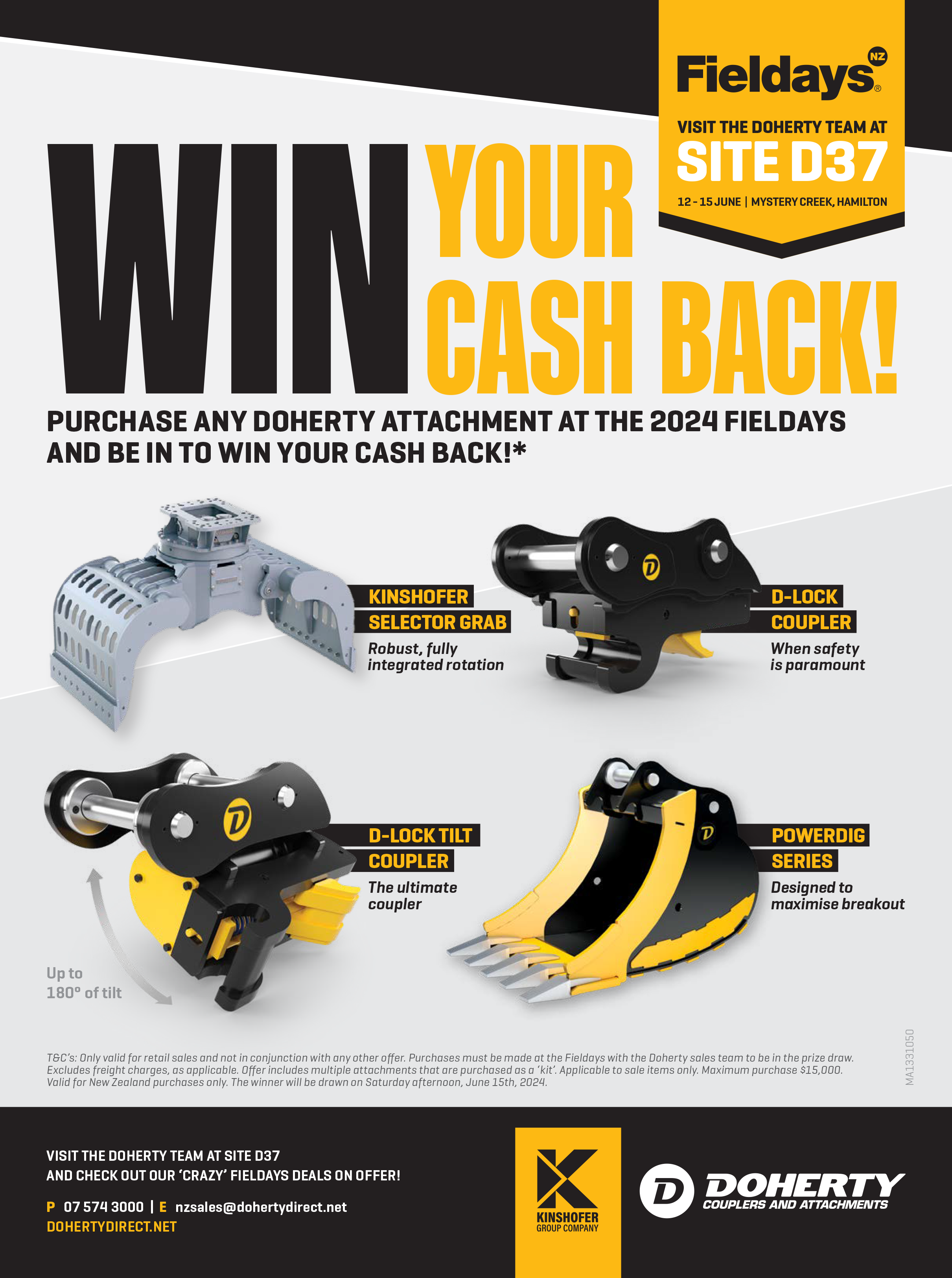 MA1331050 DOW Fieldays Win Cash Back 205mm x 275mm - EMAIL